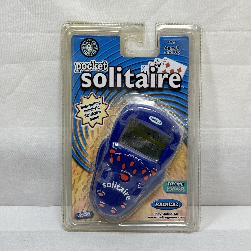 Radica Pocket Solitaire Electronic Handheld Game 72009 Ages 8 & up